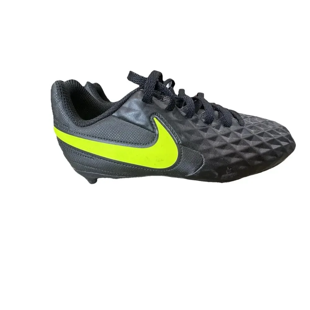 Nike Boys Tiempo Legend 8 Club Soccer Cleats Black/Volt Size 3.5 Youth
